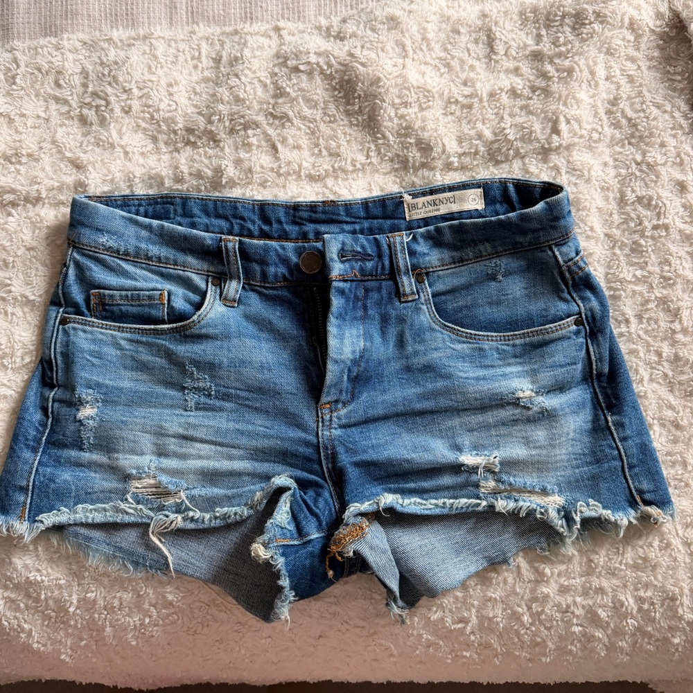 Blank NYC Blue Jean Shorts (size 26, fits like a true 25)